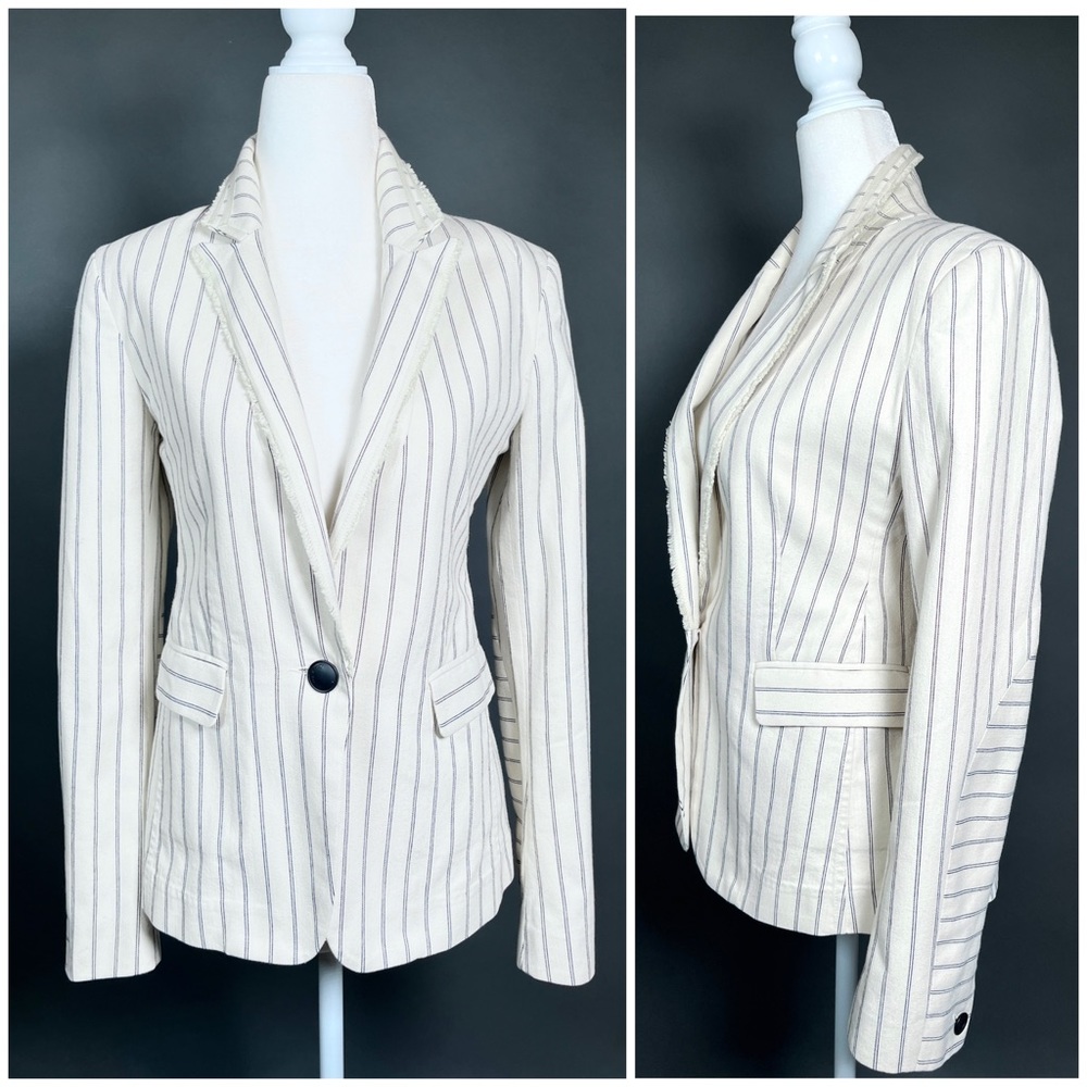 rag & bone Ivory Pinstripe Blazer